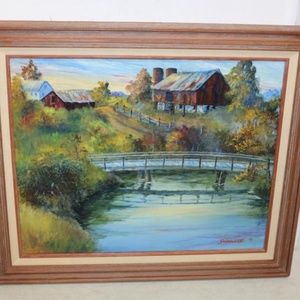 Gelseichter Orginal  'Farm Landscape ' Fine Art